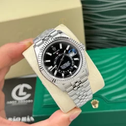 Đồng Hồ Rolex Sky-Dweller White Gold 336934-0008 42mm Black Dial Replica 1:1 – Top Quality Version