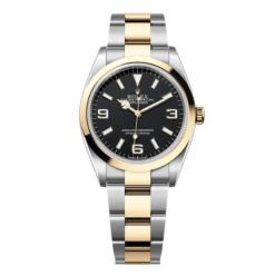 Rolex Explorer Two Tone Yellow Gold 124273 36mm Yellow Gold Black Dial Replica 1:1 - Top Quality Version