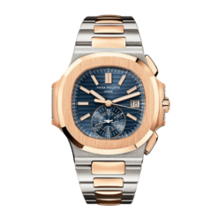 Patek Philippe Nautilus Chronograph 5980/1AR-001 40.5mm Blue Dial Rose Gold Demi Replica 1:1 - Top Quality Vers