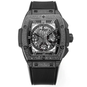 Hublot Spirit Of Bigbang 45mm Black Ceramic Full Diamond Replica 1:1 – Top Quality Version