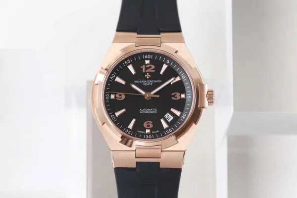 Vacheron Constantin Overseas Rose Gold Black Dial Number Roman 42mm Replica 1:1 – Top Quality Version