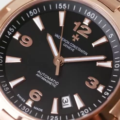Vacheron Constantin Overseas Rose Gold Black Dial Number Roman 42mm Replica 1:1 – Top Quality Version
