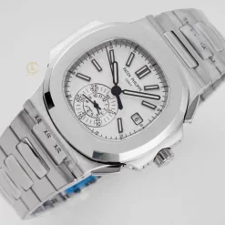 Đồng hồ Patek Philippe Nautilus Chronograph 5980/1A-019 40.5mm White Dial Replica 1:1 – Top Quality Version