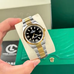 Rolex Explorer Two Tone Yellow Gold 124273 36mm Yellow Gold Black Dial Replica 1:1 – Top Quality Version