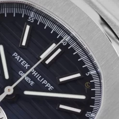 Đồng hồ Patek Philippe Nautilus Chronograph 5980/1A-014 40.5mm Black-Blue Dial with Leather Strap Replica 1:1 – Top Quality Version