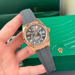 Đồng Hồ Rolex Sky Dweller 326235-0006 42mm Grey Rhodium Dial Replica 1:1 – Top Quality Version
