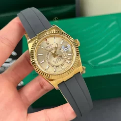 Đồng hồ Rolex Sky-Dweller Yellow Gold 336238-0001 42mm Replica 1:1 – Top Quality Version