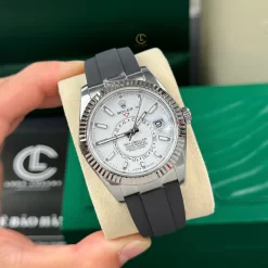 Đồng Hồ Rolex Sky Dweller 336934-0003 42mm White Dial Oyster Replica 1:1 – Top Quality Version