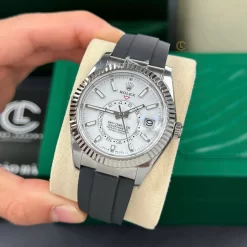 Đồng Hồ Rolex Sky Dweller 336934-0003 42mm White Dial Oyster Replica 1:1 – Top Quality Version