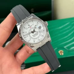 Đồng Hồ Rolex Sky Dweller 336934-0003 42mm White Dial Oyster Replica 1:1 – Top Quality Version