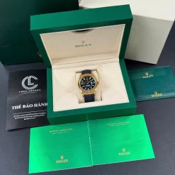 Đồng hồ Rolex Oyster Perpetual Sky-Dweller M326238-0009 42mm Black Oysterflex Yellow Gold Replica 1:1 – Top Quality Version
