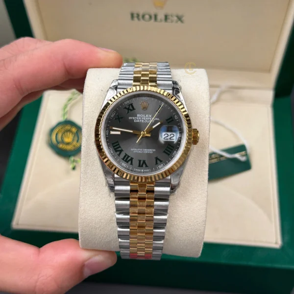 Đồng hồ Rolex Datejust M126233-0035 36mm Wimbledon Dial Replica 1:1 – Top Quality Version