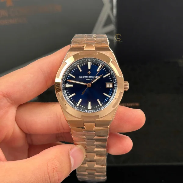 Đồng hồ Vacheron Constantin Overseas Rose Gold 4500V/110R-B705 41mm Blue Dial Replica 1:1 – Top Quality Version