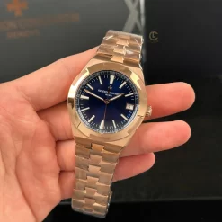 Đồng hồ Vacheron Constantin Overseas Rose Gold 4500V/110R-B705 41mm Blue Dial Replica 1:1 – Top Quality Version