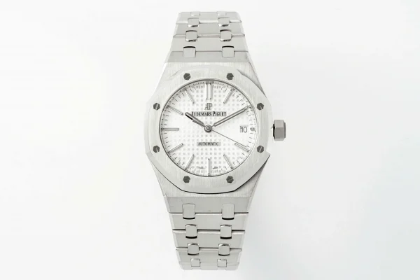 Đồng Hồ Audemars Piguet Royal Oak 15450ST 37mm White Dial Steel Replica 1:1 – Top Quality Version