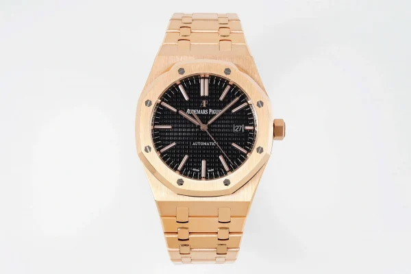 Đồng Hồ Audemars Piguet Royal Oak Selfwinding 15400OR 41mm Black Dial Rose Gold Replica 1:1 – Top Quality Version