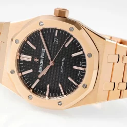 Đồng Hồ Audemars Piguet Royal Oak Selfwinding 15400OR 41mm Black Dial Rose Gold Replica 1:1 – Top Quality Version