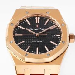 Đồng Hồ Audemars Piguet Royal Oak Selfwinding 15400OR 41mm Black Dial Rose Gold Replica 1:1 – Top Quality Version