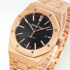 Đồng Hồ Audemars Piguet Royal Oak Selfwinding 15400OR 41mm Black Dial Rose Gold Replica 1:1 – Top Quality Version
