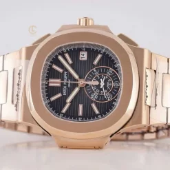 Đồng Hồ Patek Philippe Nautilus Chronograph 5980/1R-001 40mm Rose Gold Replica 1:1 – Top Quality Version