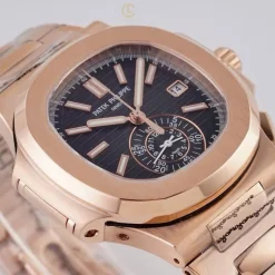 Đồng Hồ Patek Philippe Nautilus Chronograph 5980/1R-001 40mm Rose Gold Replica 1:1 – Top Quality Version