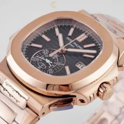 Đồng Hồ Patek Philippe Nautilus Chronograph 5980/1R-001 40mm Rose Gold Replica 1:1 – Top Quality Version