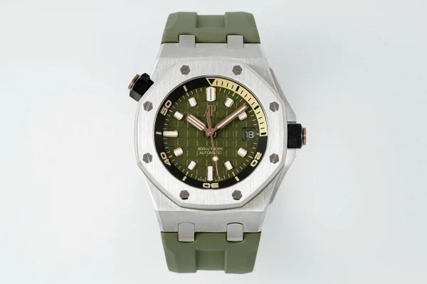 Đồng hồ Audemars Piguet Royal Oak Offshore Diver 15720ST 42mm Green Dial Replica 1:1 – Top Quality Version