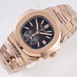 Đồng Hồ Patek Philippe Nautilus Chronograph 5980/1R-001 40mm Rose Gold Replica 1:1 – Top Quality Version