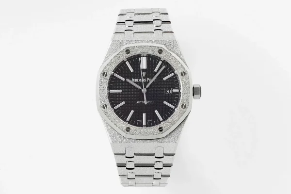 Đồng hồ Audemars Piguet Royal Oak Frosted 15410BC 41mm Black Dial Replica 1:1 – Top Quality Version