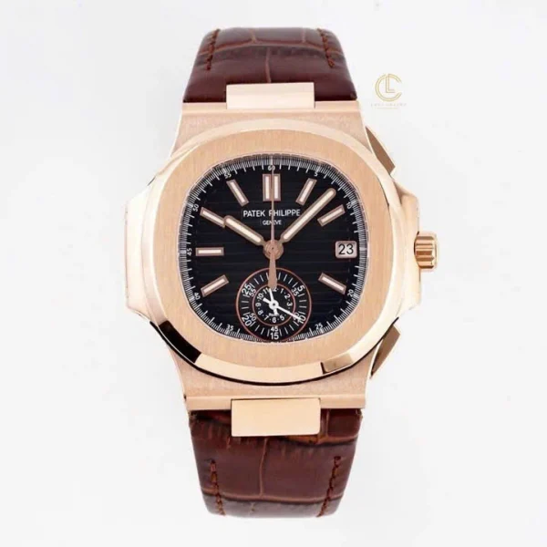 Đồng Hồ Patek Philippe Nautilus Chronograph 5980/1AR-001 40.5mm Black Dial Replica 1:1 – Top Quality Version