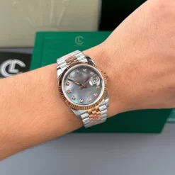 Đồng Hồ Rolex Datejust 126231 36mm MOP Dial Rose Gold Replica 1:1 – Top Quality Version