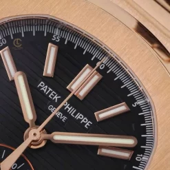 Đồng Hồ Patek Philippe Nautilus Chronograph 5980/1AR-001 40.5mm Black Dial Replica 1:1 – Top Quality Version