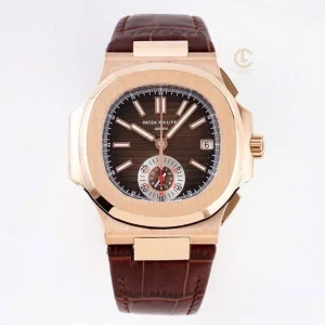 Đồng hồ Patek Philippe Nautilus 5980R-001 40.5mm Chronograph Rose Gold Replica 1:1 – Top Quality Version