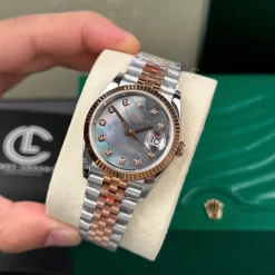 Đồng Hồ Rolex Datejust 126231 36mm MOP Dial Rose Gold Replica 1:1 – Top Quality Version