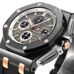 Đồng hồ Audemars Piguet Royal Oak Offshore Selfwinding Chronograph Black 26415CE 44mm Grey Dial Replica 1:1 – Top Quality Version