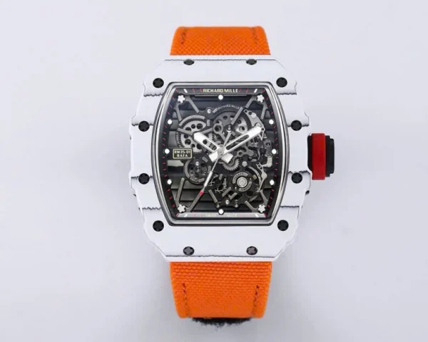 Richard Mille RM35-01 Rafa Cacbon NTPT Orange Strap 42mm Replica 1:1 – Top Quality Version