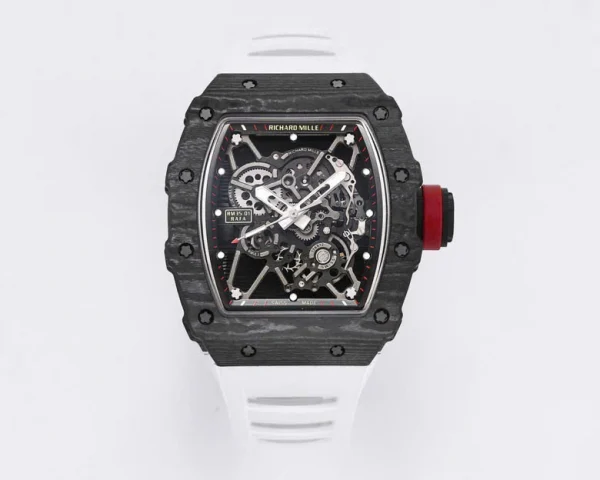 Richard Mille RM35-01 Rafa Cacbon NTPT White Strap 42mm Replica 1:1 – Top Quality Version