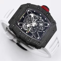 Richard Mille RM35-01 Rafa Cacbon NTPT White Strap 42mm Replica 1:1 – Top Quality Version