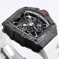 Richard Mille RM35-01 Rafa Cacbon NTPT White Strap 42mm Replica 1:1 – Top Quality Version