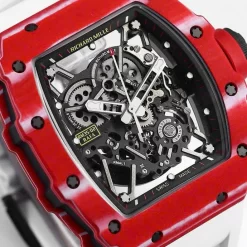 Richard Mille RM35-02 Rafael Nadal Red White Strap Carbon Replica 1:1 – Top Quality Version