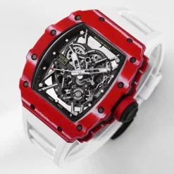 Richard Mille RM35-02 Rafael Nadal Red White Strap Carbon Replica 1:1 – Top Quality Version