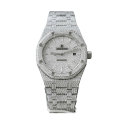Audemars Piguet Royal Oak 15400ST 41mm Full Moissanite Hongkong Replica 1:1 - Top Quality Version