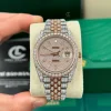 Rolex Datejust 41mm Full Moissanite Demi Rose Gold Replica 1:1 – Top Quality Version