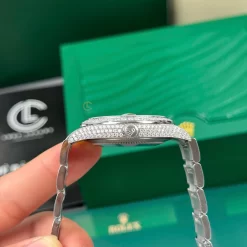 Rolex Datejust 41mm Insex Ruby Full Moissanite Replica 1:1 – Top Quality Version