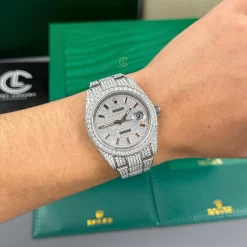 Rolex Datejust 41mm Insex Ruby Full Moissanite Replica 1:1 – Top Quality Version