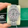 Rolex Datejust 41mm Cọc Số Ruby Tím Full Moissanite Hong Kong Replica 1:1 – Top Quality Version