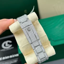 Rolex Datejust 41mm Cọc Số Ruby Tím Full Moissanite Hong Kong Replica 1:1 – Top Quality Version