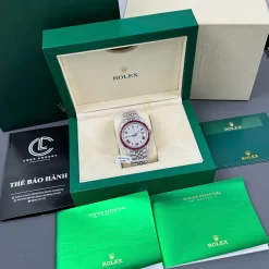 Rolex Datejust 41mm Benzel Ruby Tím Full Moissanite Replica 1:1 – Top Quality 1:1