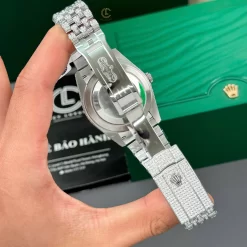 Rolex Datejust 41mm Benzel Ruby Tím Full Moissanite Replica 1:1 – Top Quality 1:1