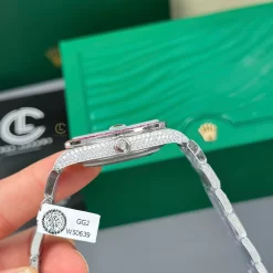 Rolex Datejust 41mm Benzel Ruby Cầu Vồng Full Moissanite Hongkong Replica 1:1 – Top Quality Version